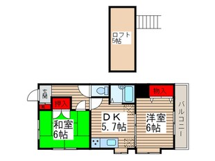 ラフィ－ヌ吉野Ｂ棟の物件間取画像